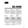 SANSUI RG900R Owners Manual